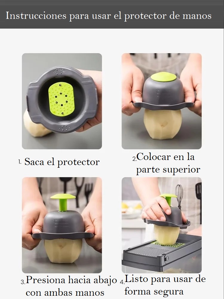 Vista 7 de Mandolina Cortador Picador Verduras16en1